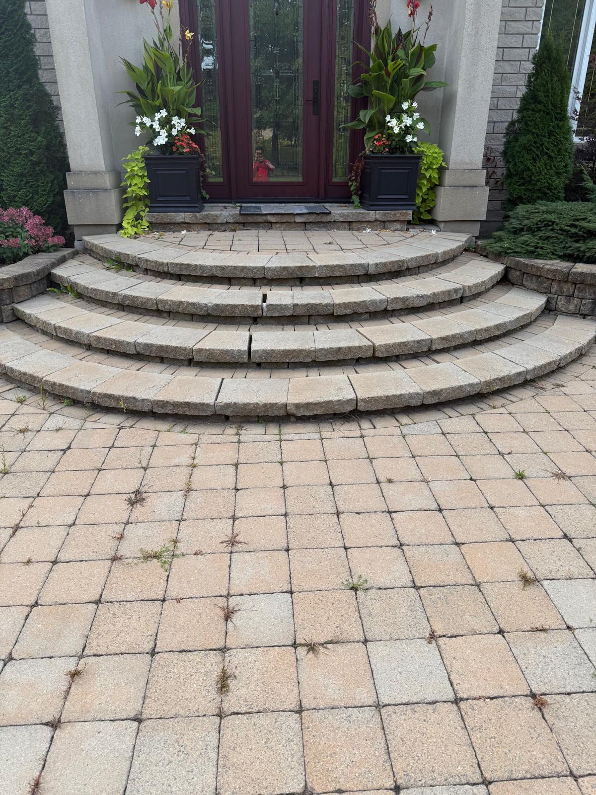 Front staircase before repair and rebuild
