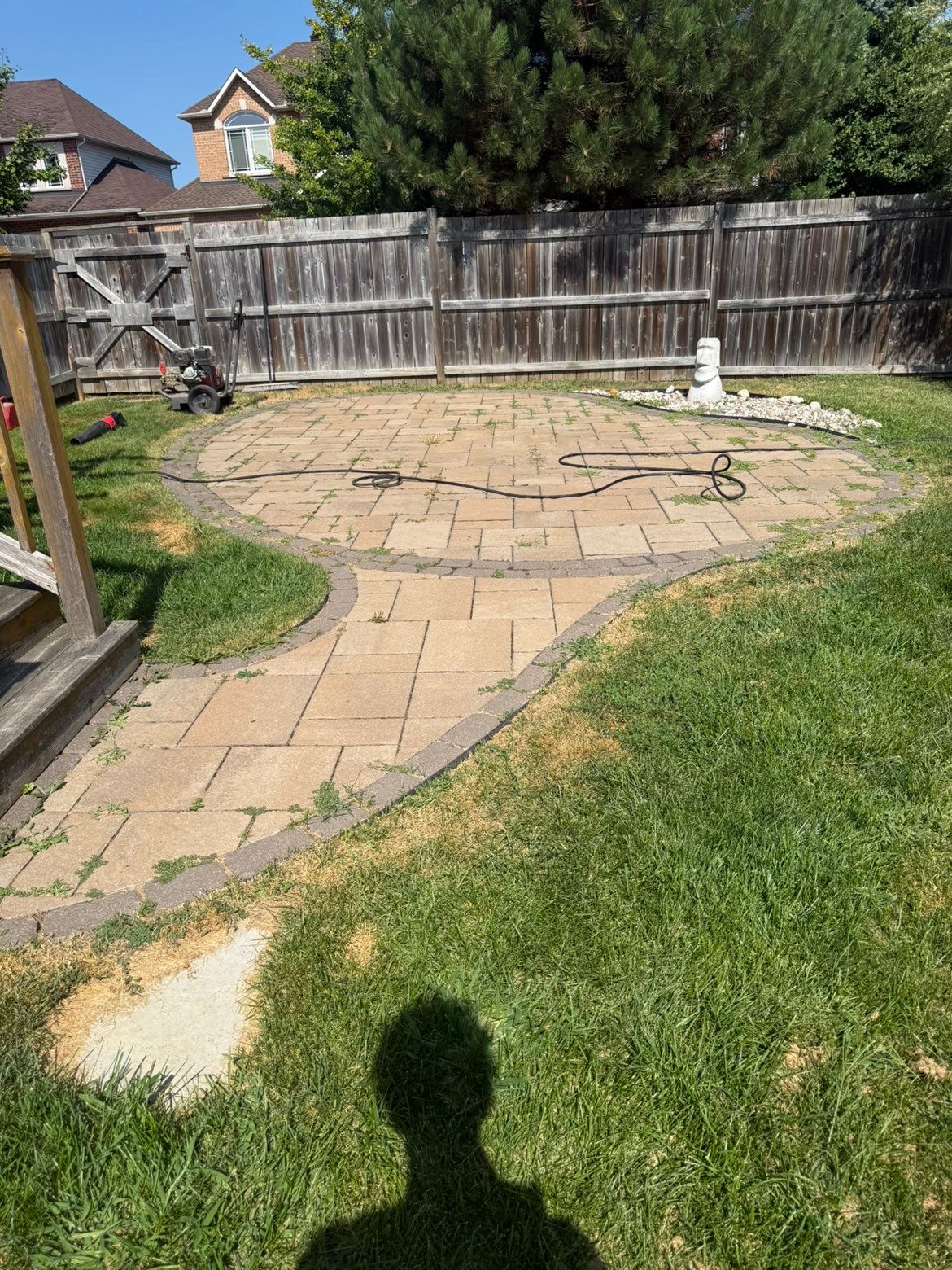 Yard before turf installation